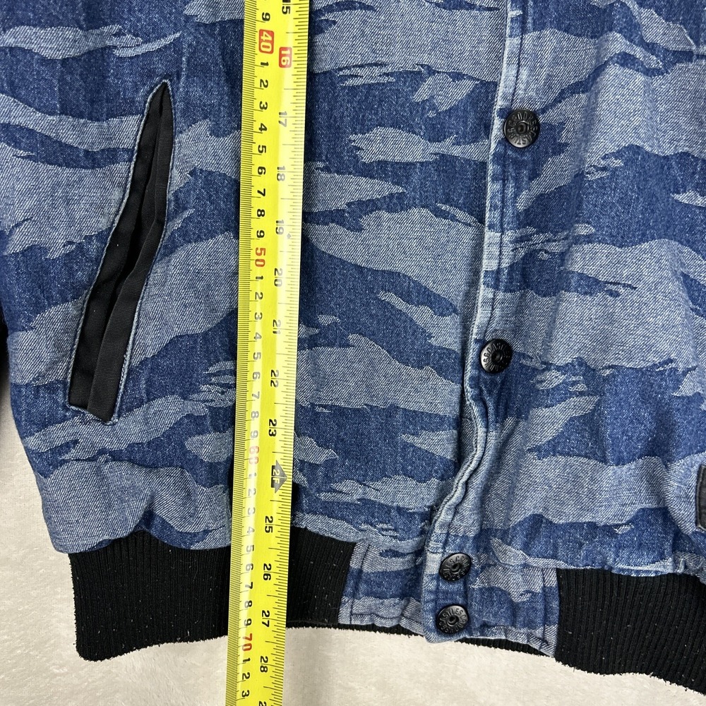 Crooks & Castles Men's Denim snap up Jacket-Tiger camo Size Extra Large XL - Picture 5 of 10